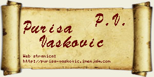 Puriša Vasković vizit kartica